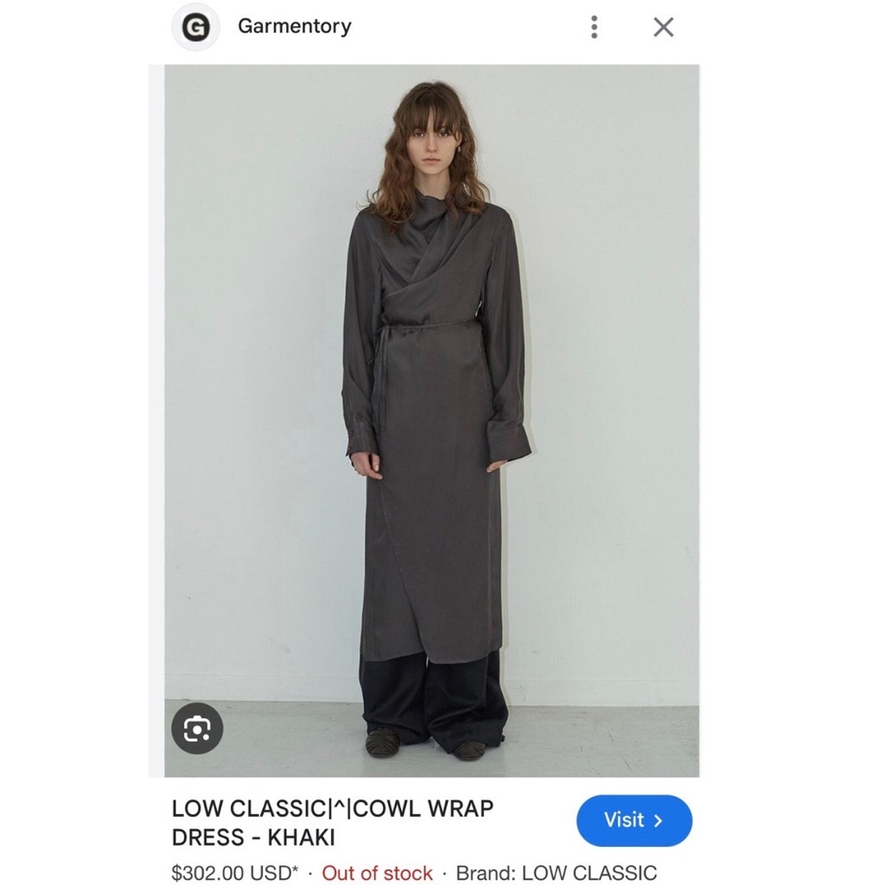 Rare Unique Low Classic Women’s Black Cowl Wrap Dress Size S